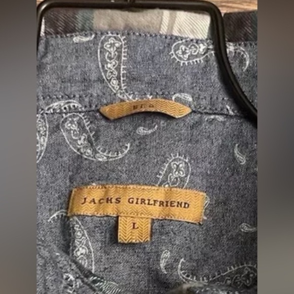 JACHS Girlfriend Bea Womens Plaid Flannel Shirt Button Up Cotton Size Large - Picture 4 of 6